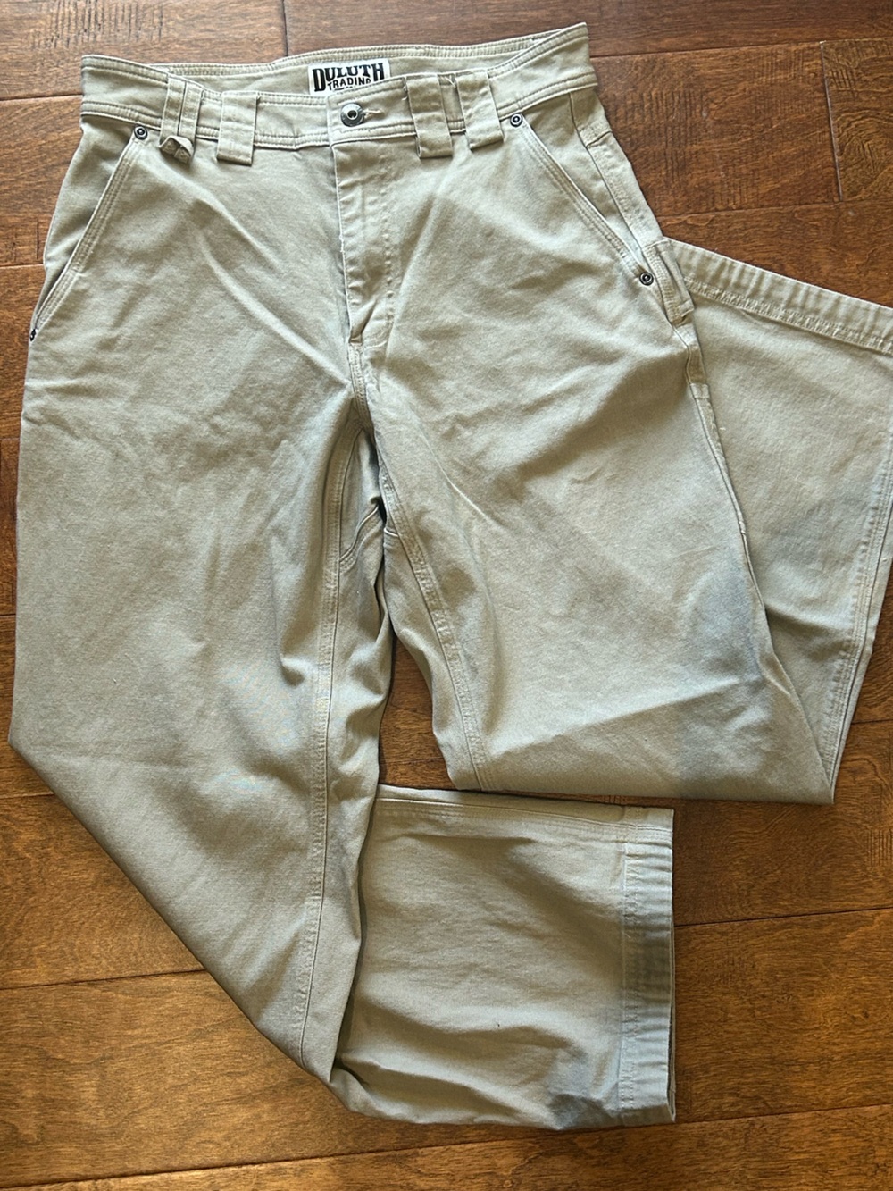 Duluth Trading Fire Hose Flex Mens 30X30 Relaxed Fit Carpenter Pants Khaki